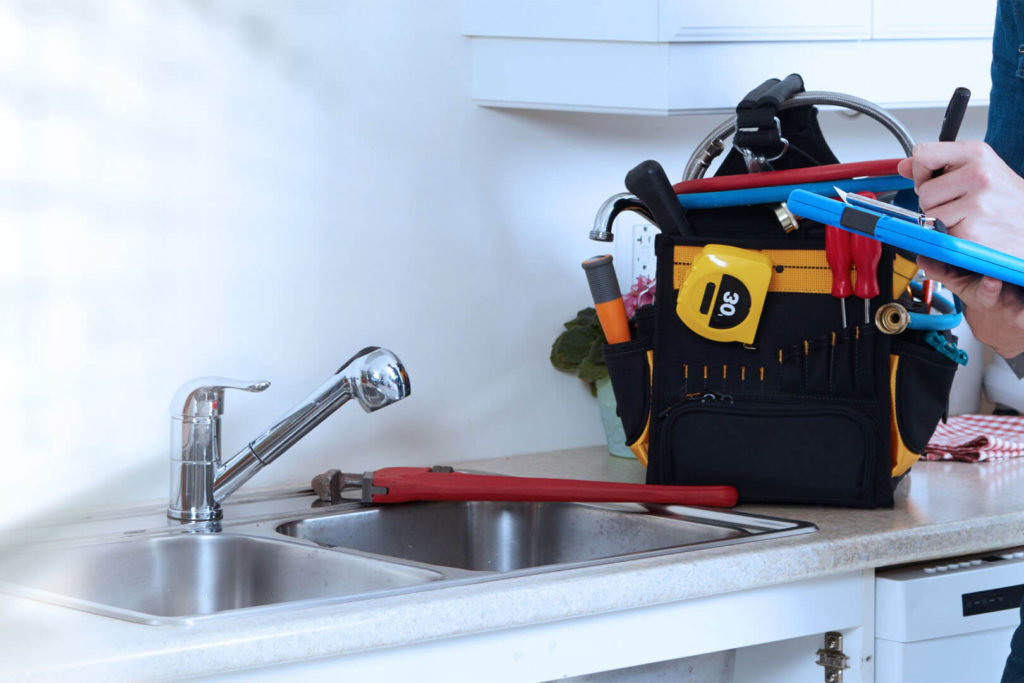 Kitchen plumbing installation