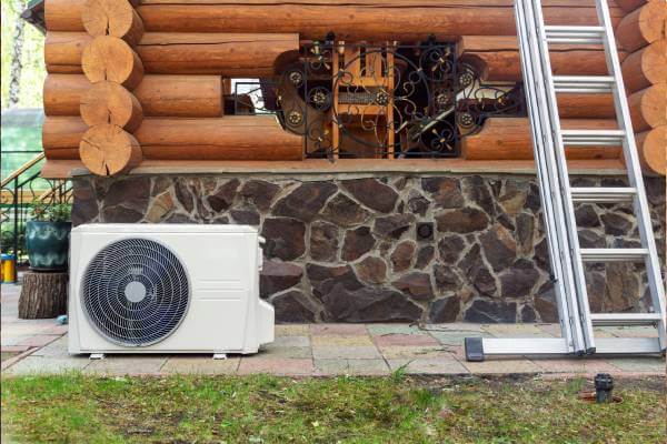 White AC Unit outside of Tennessee Home