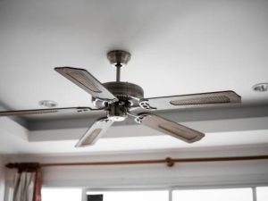 Turned off ceiling fan