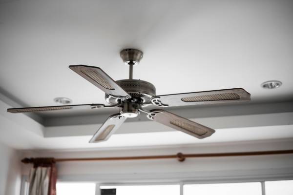 Turned off ceiling fan